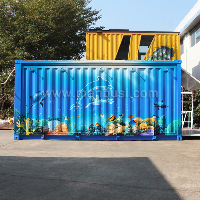 彩绘咖啡箱Coffee shop案例